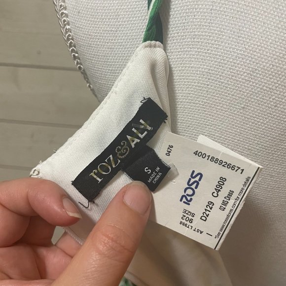 Monstera Palm Plant Print Wrap Dress - Picture 10 of 10